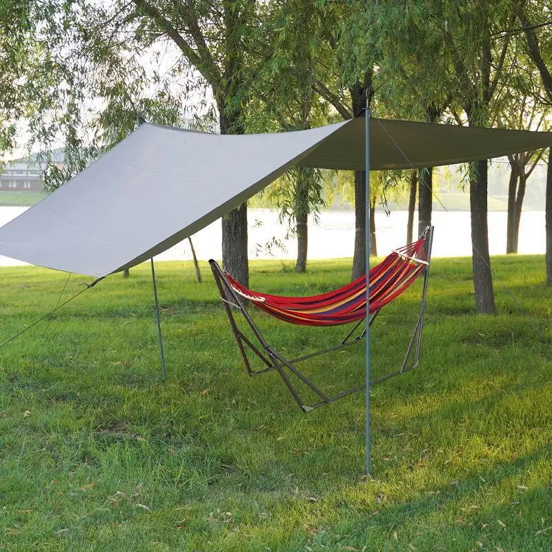 Super Thick Folding Enlarged Portable Hammock with Bracket Camping Swing for Courtyard Balcony Bedroom Indoor Outdoor Use