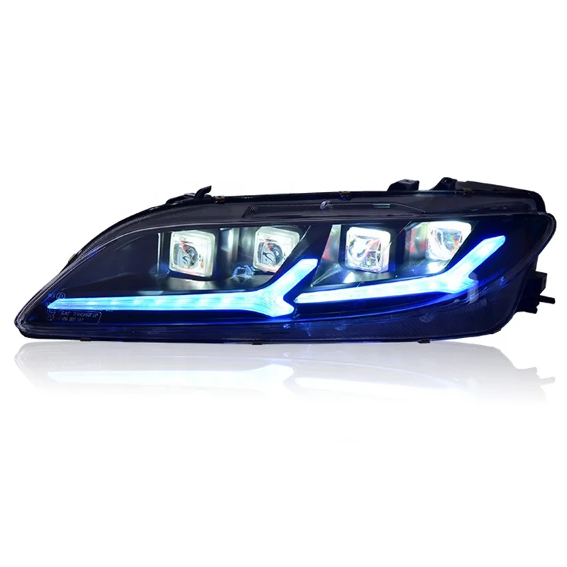 For  6 LED Headlight 2003-2015  Head Lights DRL Dynamic Turn Signal Lamp Projector Lens 6 Front Lamp