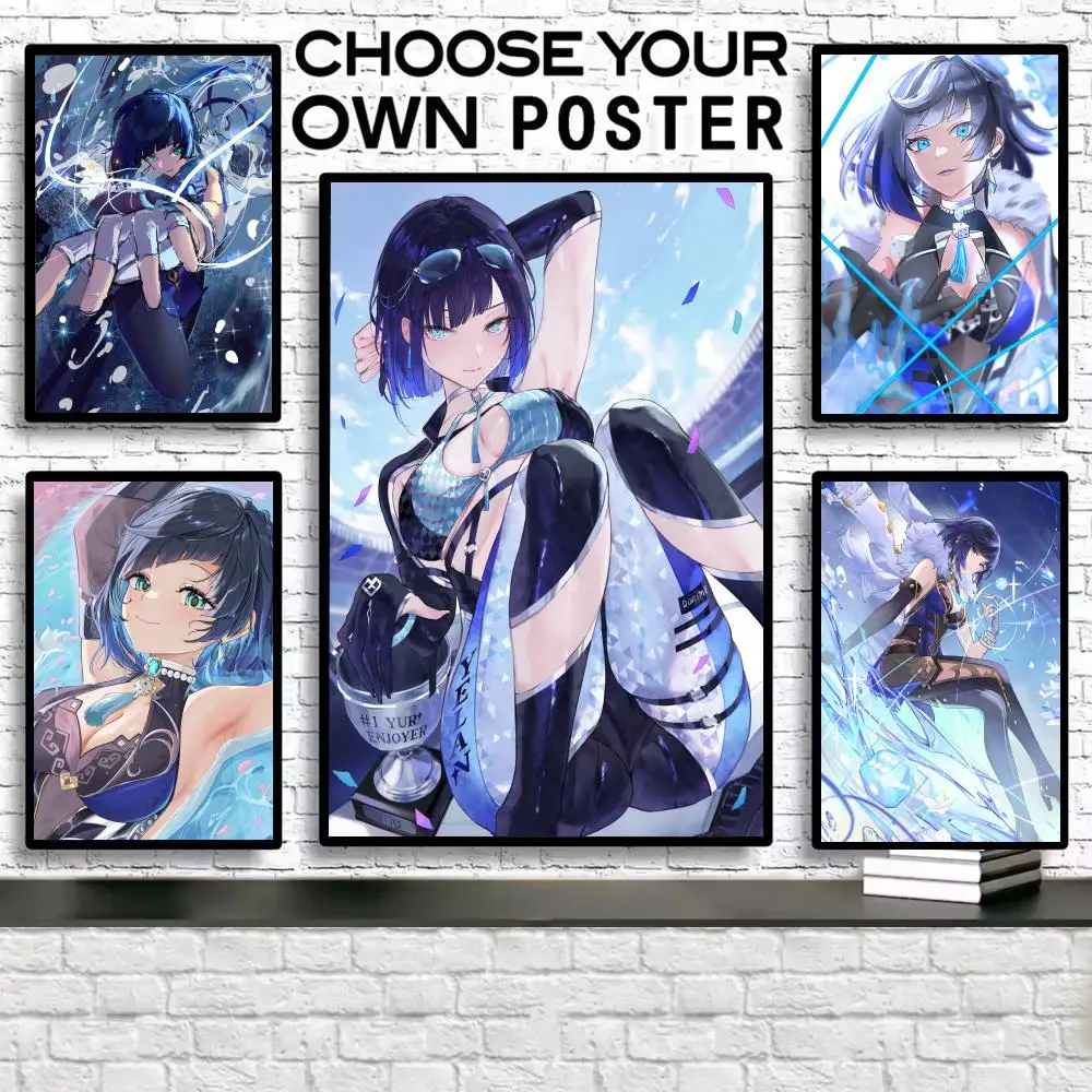 

Painting Calligraphy Canvas Poster: Game Crease Free Waterproof Durable All Impact Space Yelan Wall Decor