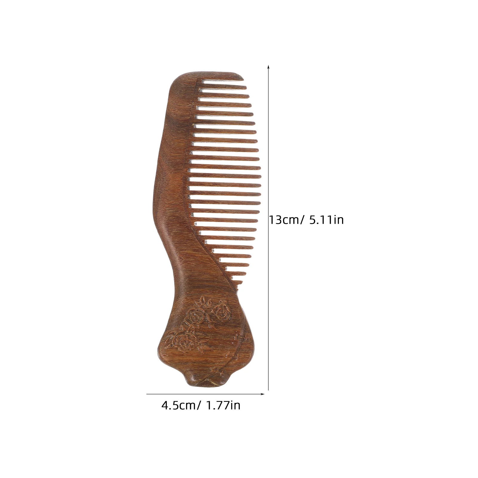 

Green Cheongsam Sandalwood Comb Women Hair Combs Anti-static Long Thick Hair Scalp Massage Smooth Loss Reduction Hairdressing