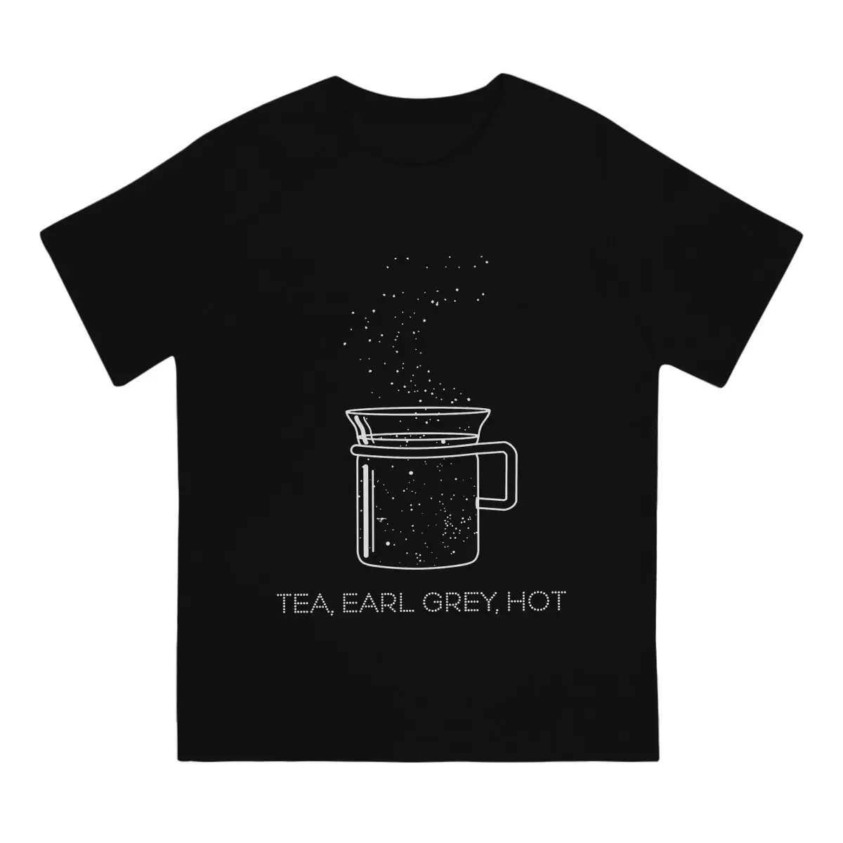 Tea Earl Grey Hot Stars Trekes Science TV T Shirt Alternative Crewneck TShirt Harajuku Streetwear Polyester