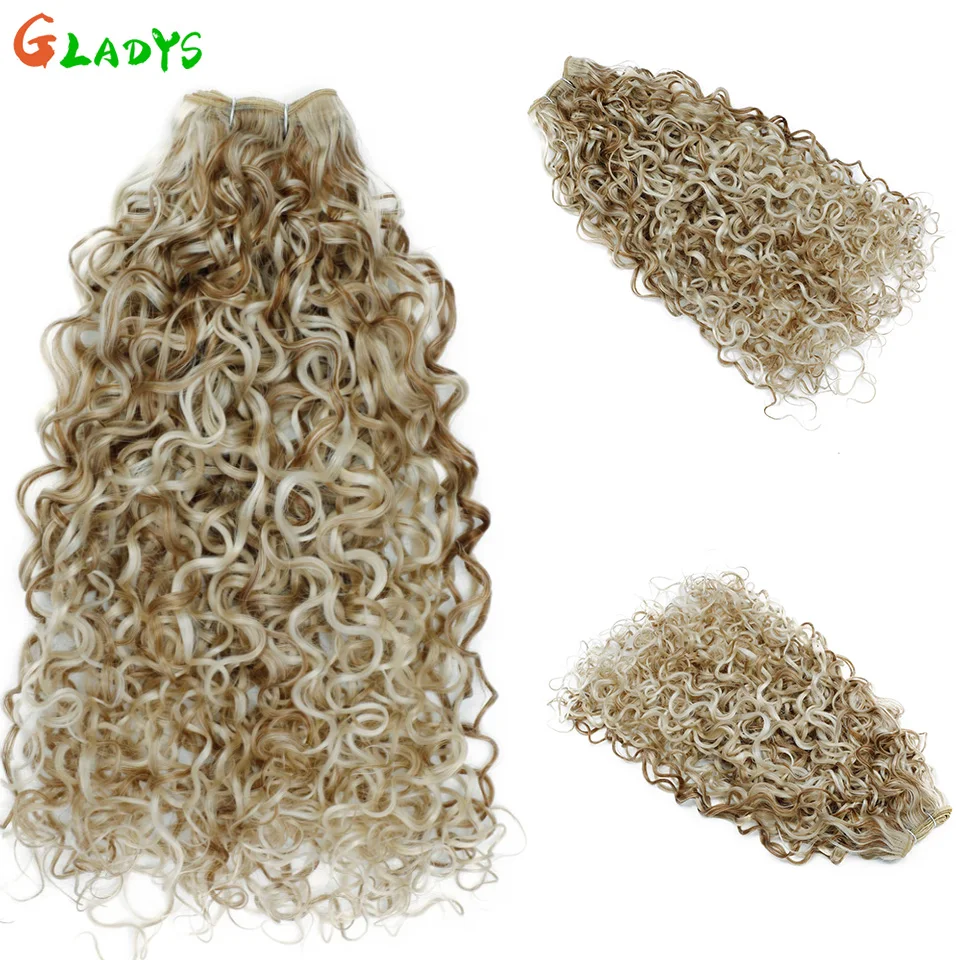 20 pouces Ombre 613 couleur paquets Extensions de cheveux Blonde 120 g/brins vague d'eau paquets Extension de cheveux synthétiques pour toutes les saisons