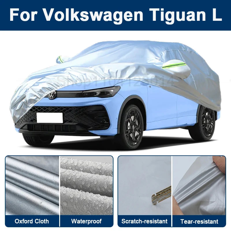 

Outdoor Full Car Cover For Volkswagen Tiguan L with Reflective Strips Waterproof Snowproof Dustproof UV Protection