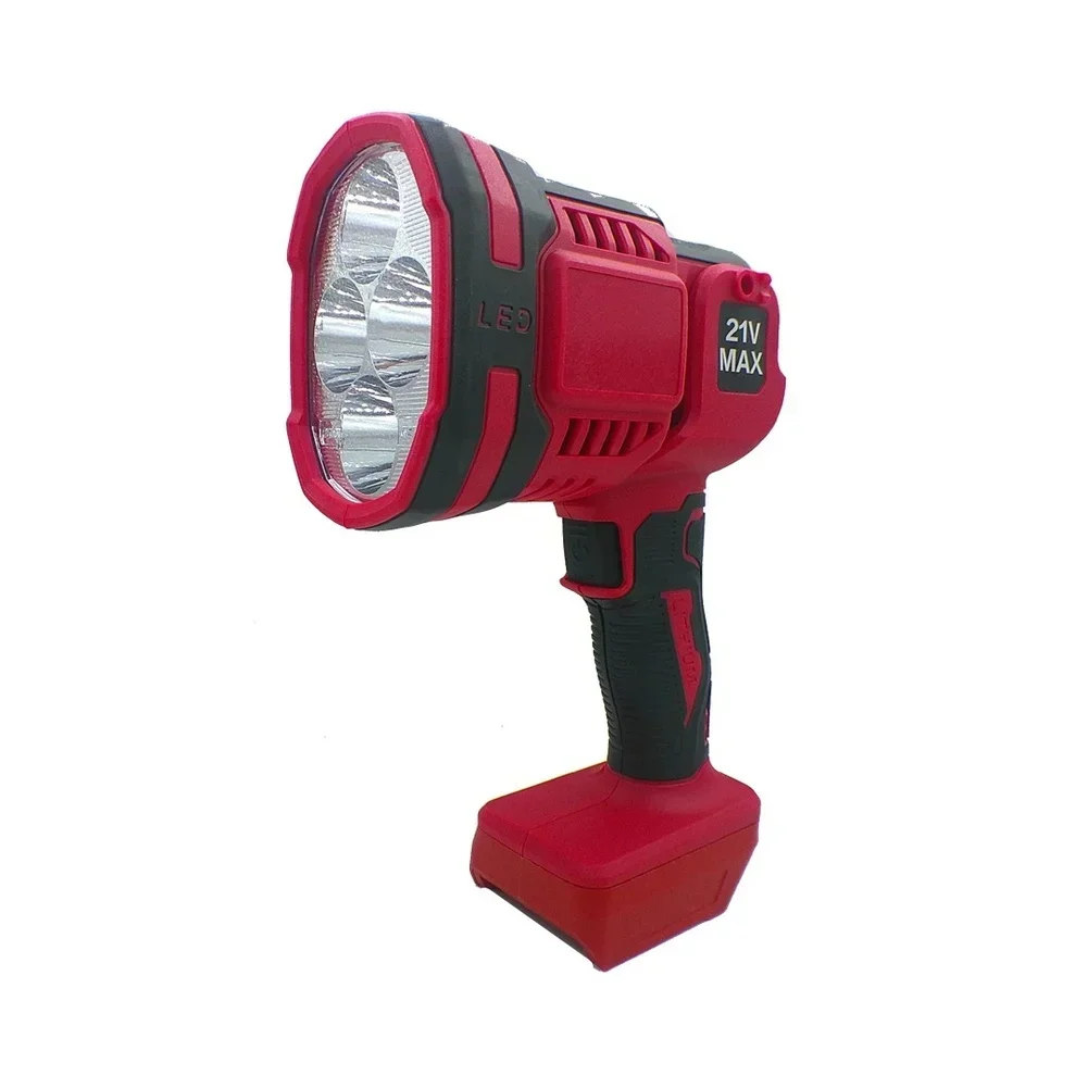 Portable 18V LED Work Light Headlamp with Multiple Brightness Settings for Outdoor Camping and Engineering Use