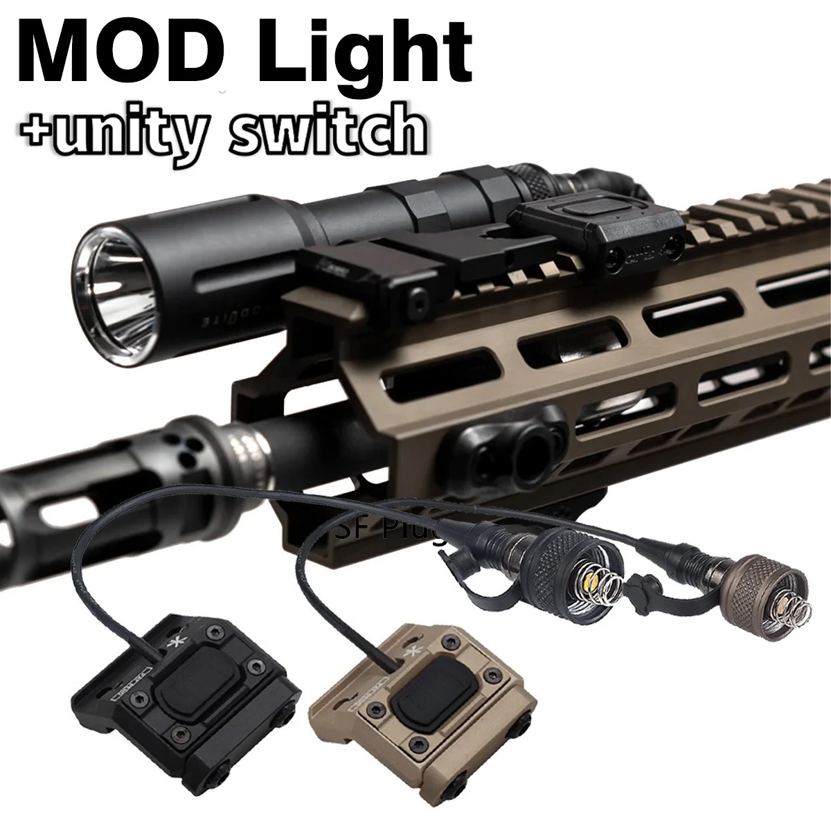 التكتيكية وزارة الدفاع PLH V2 مصباح يدوي الأسلحة كشاف ضوء ارتفاع التجويف الضغط مفتاح بالتحكم عن بعد الأضواء وحدة الساخن زر جبل الادسنس #2