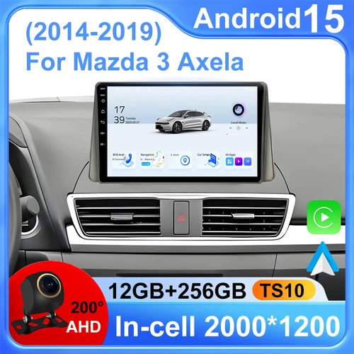 Navegación GPS Android para coche para Mazda 3 Axela 2014-2017 2018 2019 unidad principal estéreo de Radio automática reproductor Multimidia Carplay 2DIN DVD