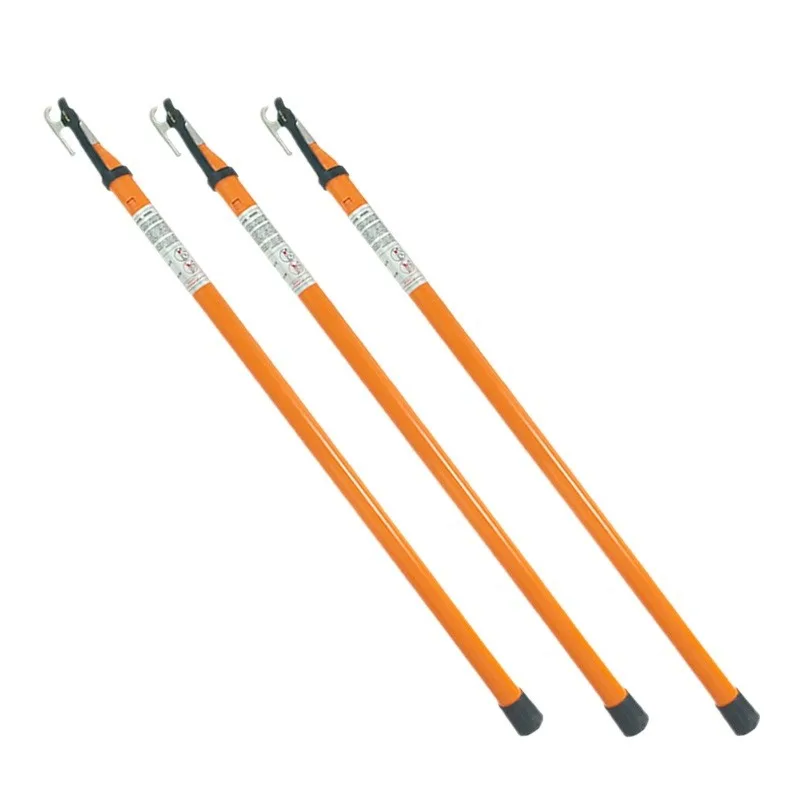 

Orange insulated operating rod 3.8m-12m triangular insulated telescopic rod triangular insulated brake rod