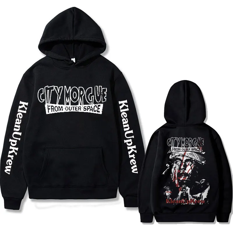 

Rapper City Morgue Double Sided Print Hoodie Men Women Fashion Oversized Hip Hop Sweatshirt Zillakami Sosmula Hoodies Streetwear