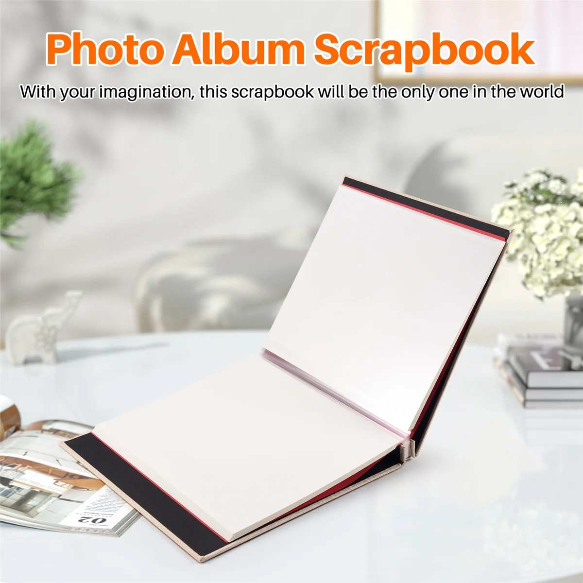 Photo Album Scrapbook Linen DIY Memory Book Thick Pages with Protective Film Save Images Permanently,Best Choice