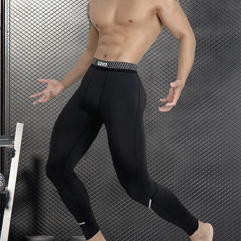 Men Sports Compression Tight Leggings Muscle Training Workout Bottoms Trousers Jogging Dry Yoga Pants Workout Tracksuit