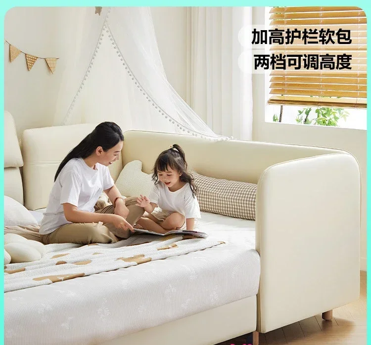 Bedroom Solid wood feet Children's bed Girl boy bed Wide splicing artifact
