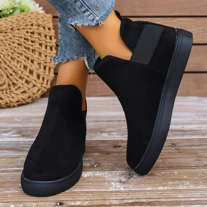 Sneakers da donna 2024 Autumer New Fashion scarpe da donna con punta tonda Casual Solid antiscivolo scarpe vulcanizzate scarpe da donna femminili