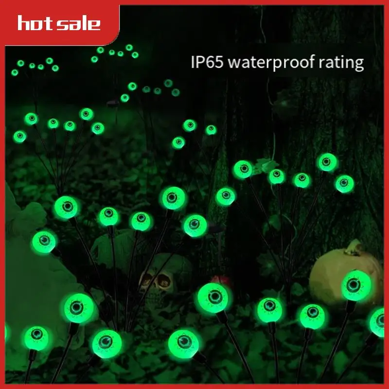

Halloween Decorations Outdoor Eyeball Lights, 4Pcs 8Leds Solar Pathway Lights Swaying By Wind For Garden Yard Easy To Use Green