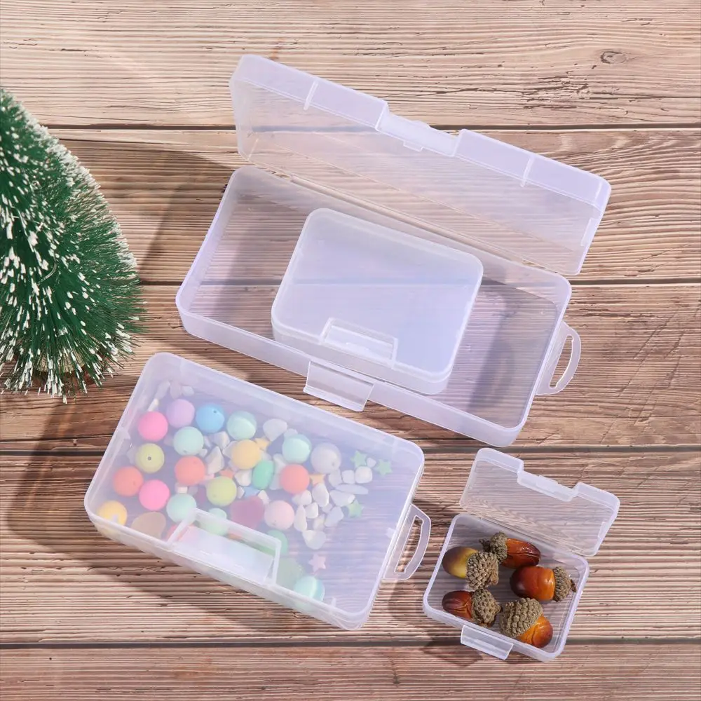 Square Clear Home Organization Plastic Pill Storage Supply Jewelry Diamond Container Craft Bead Holder Storage Box
