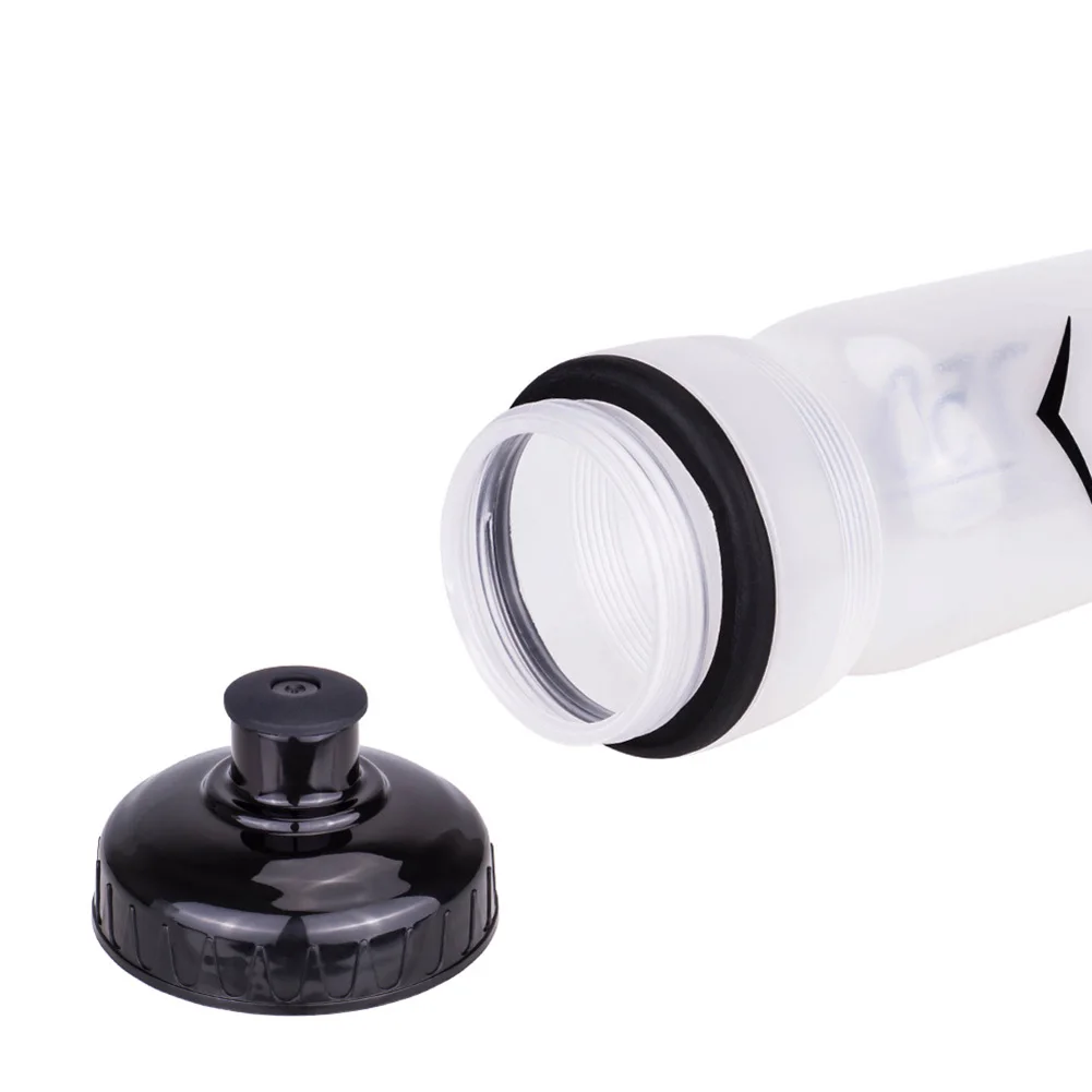 

High Quality Water Bottle 1pc White+black 240*74*74mm 750ml About 63g Bicycle Cycling Drink Drinking Silicone+PP