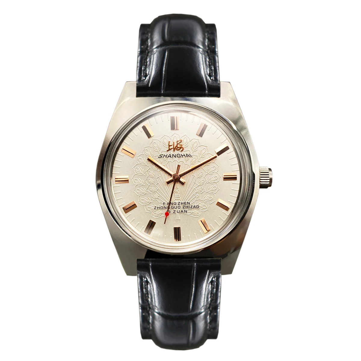 Shanghai Watch Mens 36MM Hand-Wind Mechanical Watch 7120 - Stainless Steel Waterproof Bauhaus Design Watch for Men Dropshipping