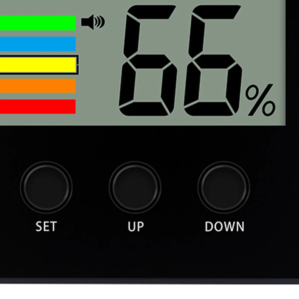

Humidity Meter Thermometer Intelligent Hygrometer Multifunctional Digital Display Black Interior Household