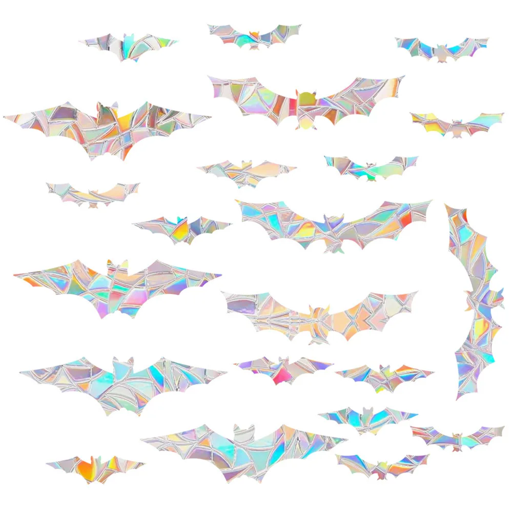 

44PCS Halloween Bat Decoration Stickers Window Decals For Bird Strikes Yard Logo Outdoor Lawn Party Decoration