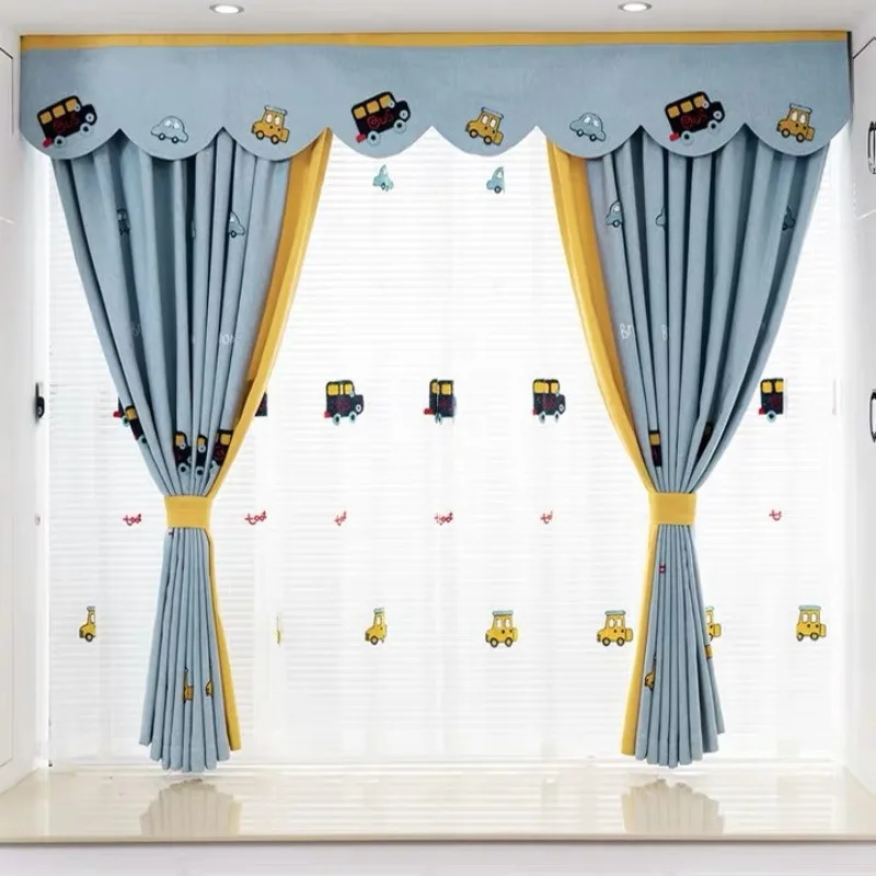 Children's Room Blackout Curtains, Cartoon Curtains for Bedroom and Living Room Custom Size Elegant Decor Luxury