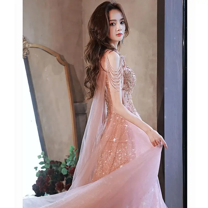 Robe de soiree New V-Neck Slim Formal Dress Women Wedding Elegant Evening Dresses Formal Party Dress Prom dresses Luxury Dress