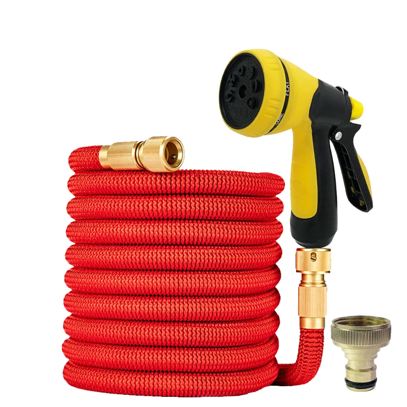 

25ft-125ft Garden Water Hose Expandable Magic Rubber Hose High-Pressure Car Washing Water Gun Garden Watering Irrigation Spray