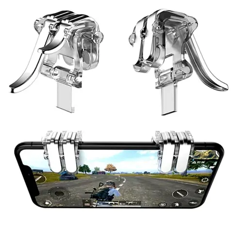Metal Smart Phone Mobile Game Pad Gaming Trigger for Mobile Game Fire Button Aim Key L1 R1 Shooter PUBG Controller