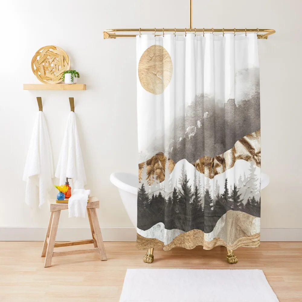

gold mountains Shower Curtain Bathroom And Shower For Bathroom Funny Shower Curtain