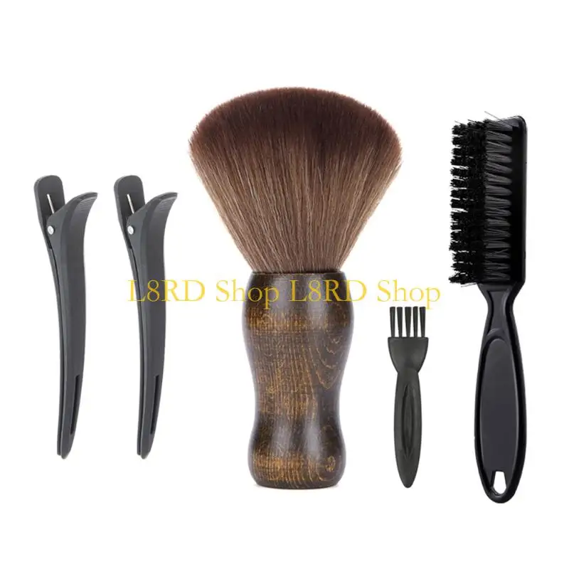 l8rd-multifunctional-men's-beard-brush-5pcs-ergonomic-design-for-skin-caring-face-cleansing-brushes-travel-case