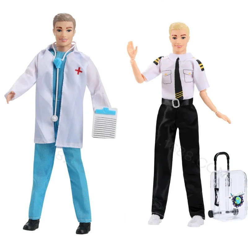 30cm Boy Career Dreamer Doctor Rock Singer Diver 1/6 Couple Doll Boyfriend Ken European Fashion Boy Doll Joint Movable Kids Gift