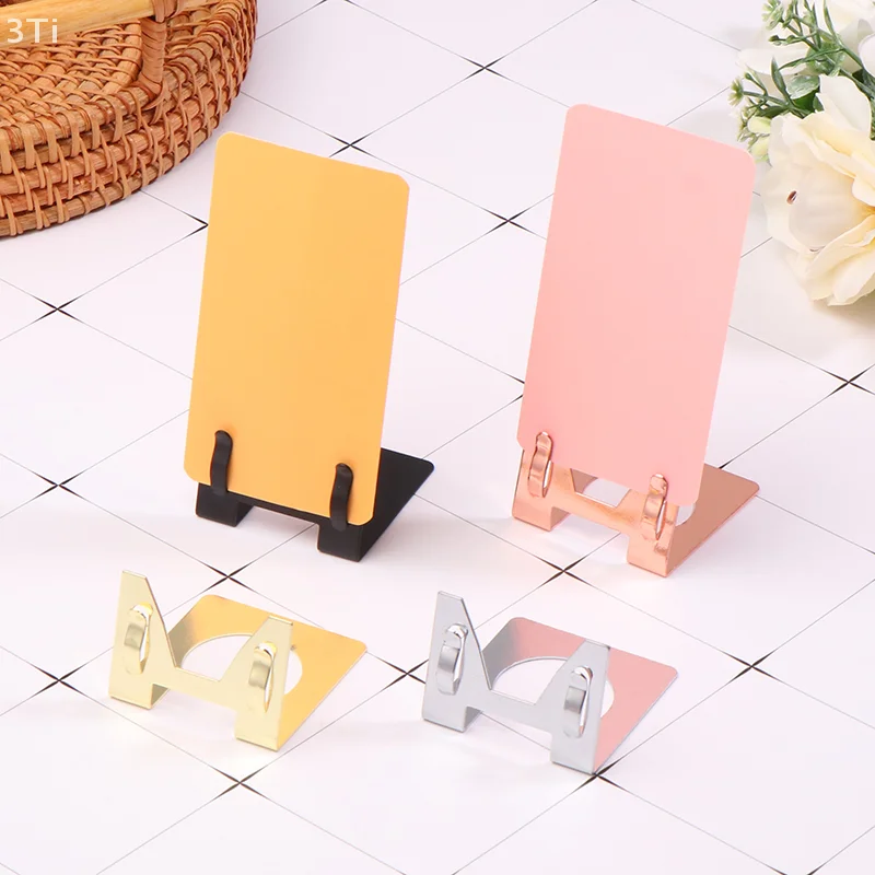 Porta cartellino del prezzo in metallo con clip per etichetta da tavolo, numero superiore, porta cartellino per biglietto da visita per alimenti, per il supermercato del negozio al dettaglio