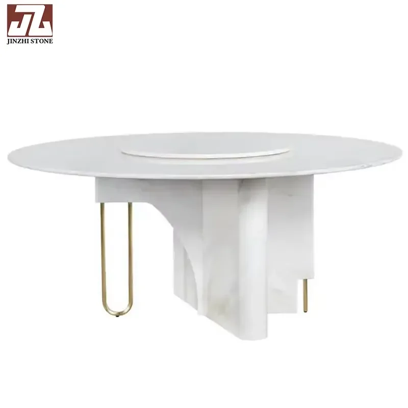 Customized Natural Onyx Stone Dining Table High Quality Marble Fluted Base Top Modern Design for Dining Room Furniture