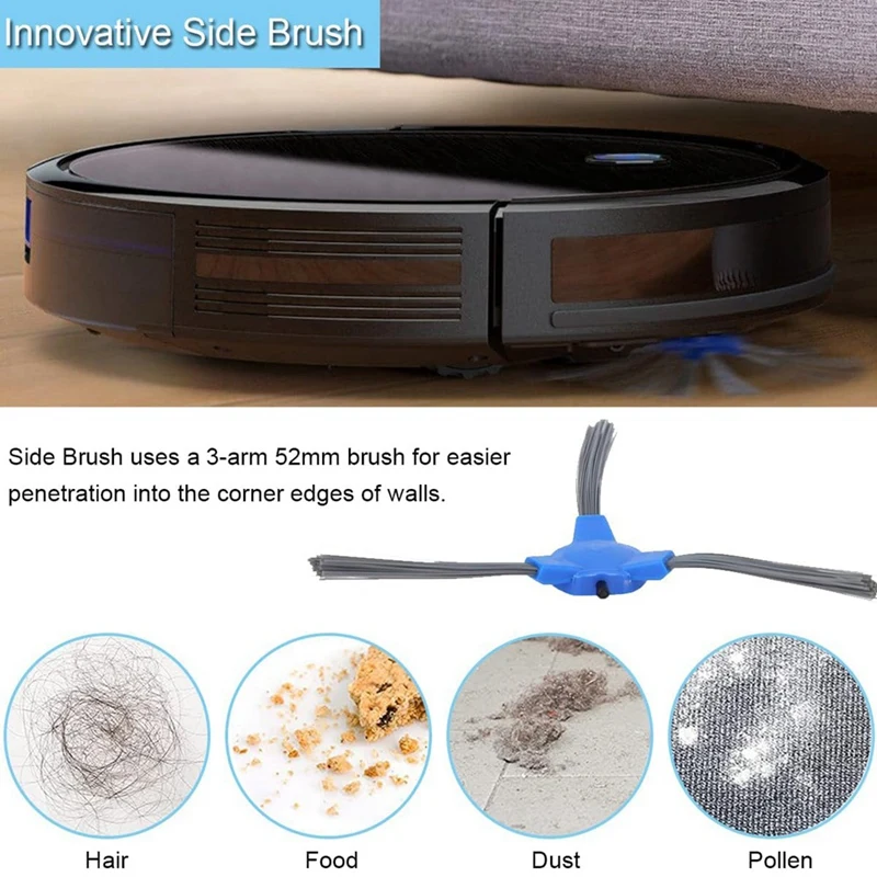 فلاتر جانبية بلاستيكية فرش جانبية ، Robovac 11S ، Robovac 12 ، 15C ، 15T ، 25C ، 30 ، 30C ، 35C ، مكنسة كهربائية روبوت