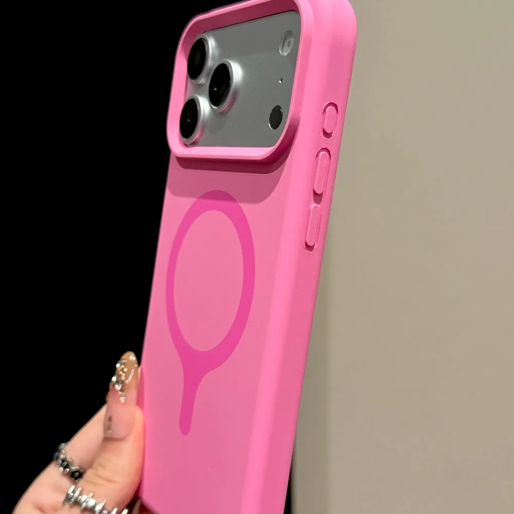 Fashion Candy Color Soft Liquid Silicone Magnetic Case For iPhone 17 16 Pro Max Pro For MagSafe Impact Resistant Protector Cover - view 4