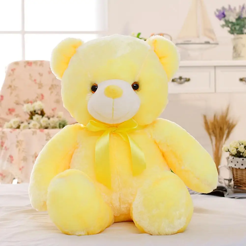 ตุ๊กตาหมีเรืองแสง LED สีสันสดใส ของเล่นตุ๊กตาหมีเรืองแสง ของขวัญคริสต์มาส ของขวัญวันเกิดสำหรับเด็ก