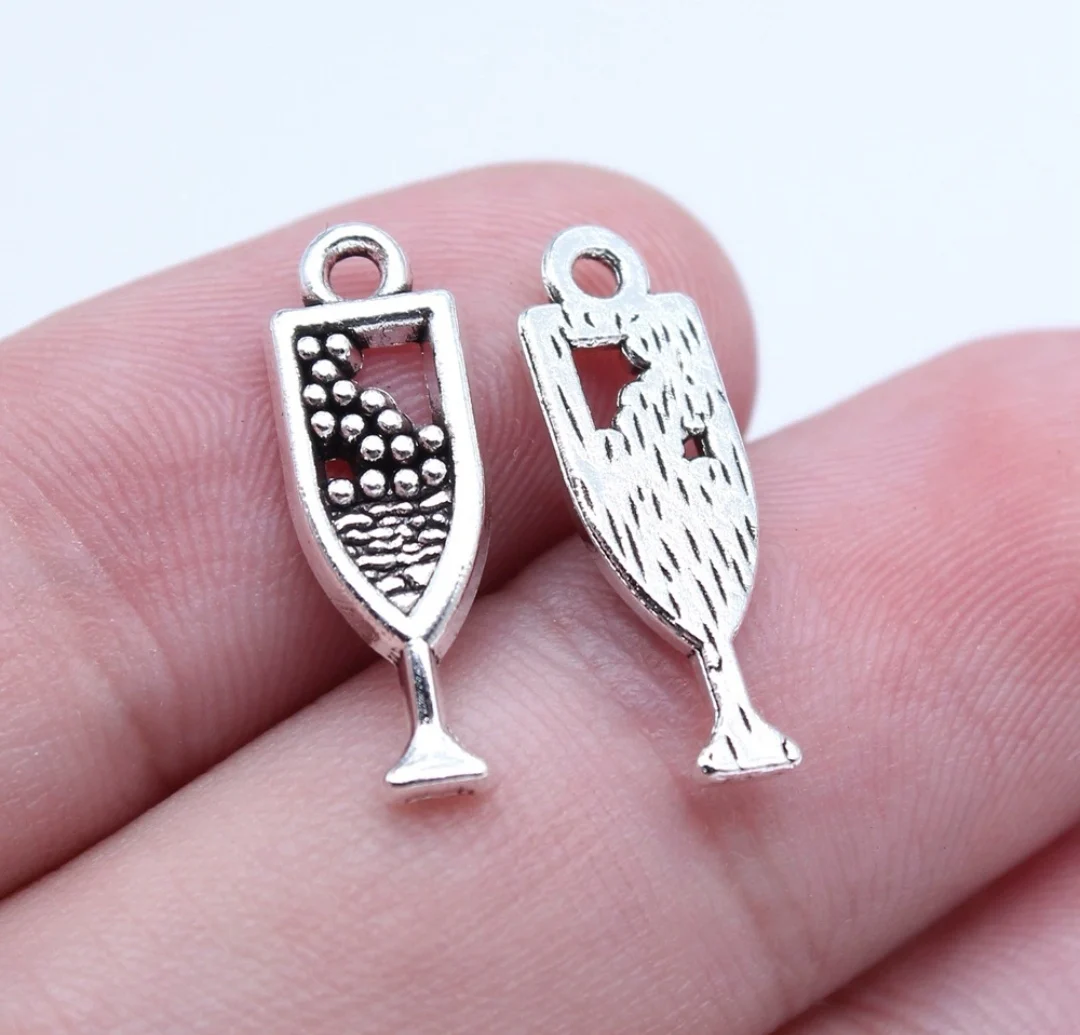 35pcs 7x20mm Zinc alloy metal tibetan silver plated charm T0786 for jewelry making