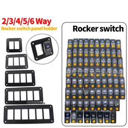 1/2/3/4/5/6 Way Car Toggle Rocker Switch Panel Housing Holder For Boat Marine ATV RZR RV Truck Caravan Button Auto Accessories