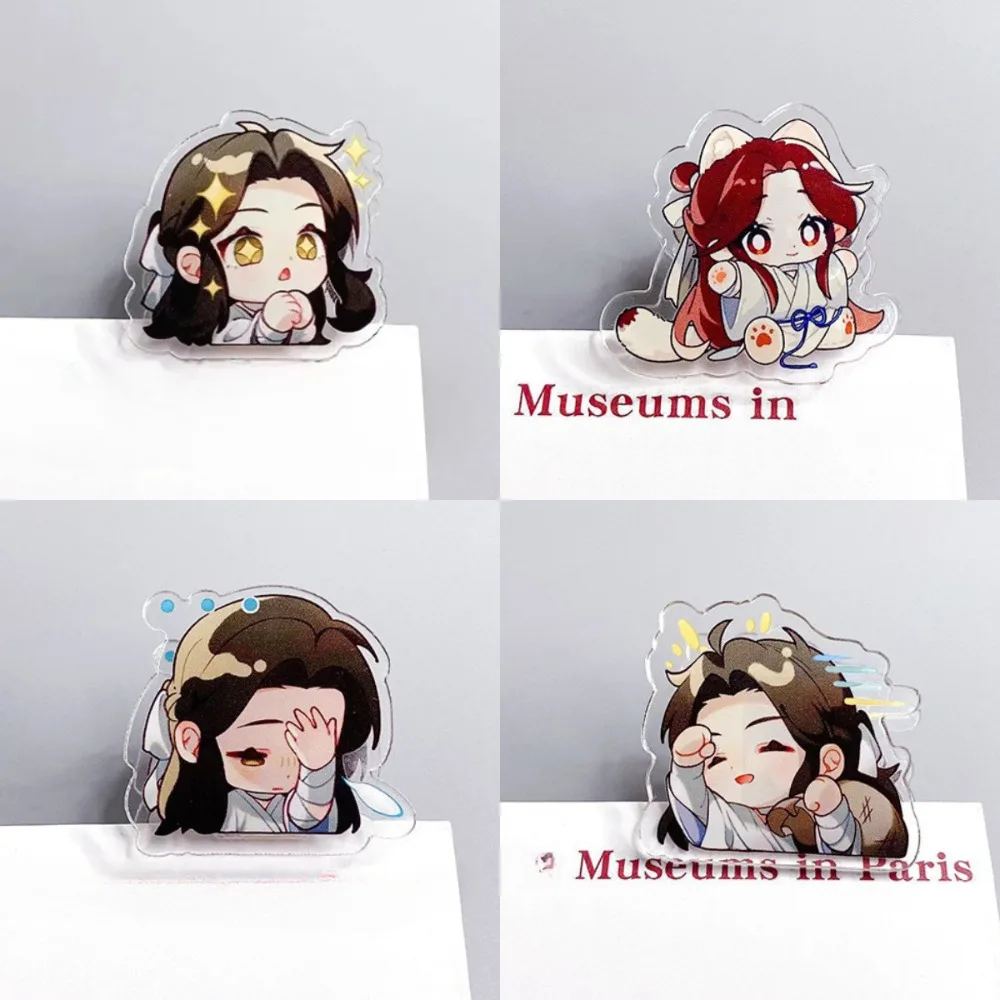 Anime Tian Guan Ci Fu Cartoon PP Clips Heavenly Official Bless Hua Cheng Xie Lian Cute Acrylic File Note Clip Student Stationery