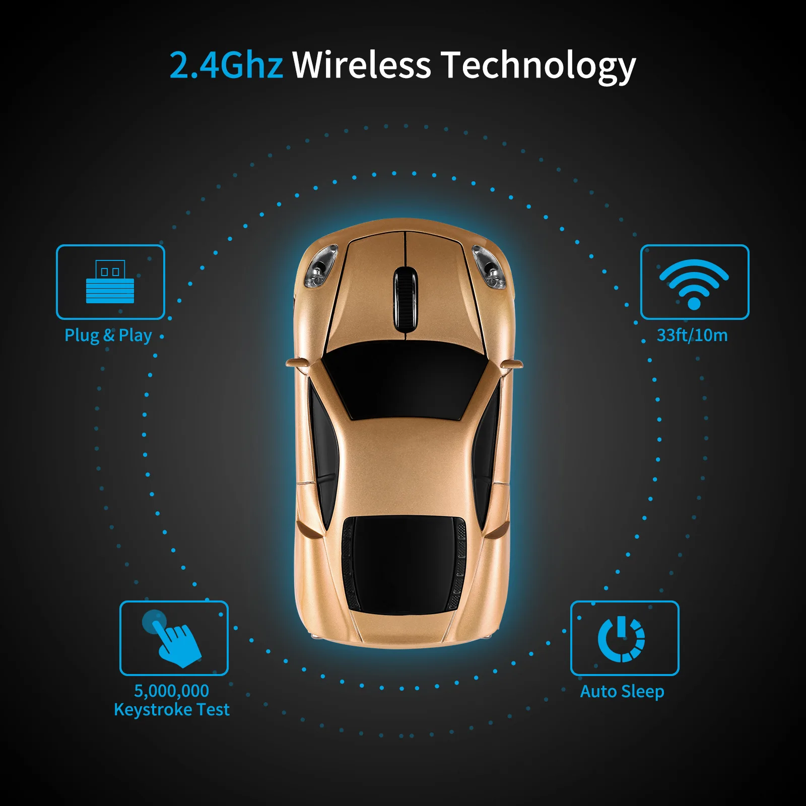 Creative Gift 2.4ghz Wireless Car Mouse ultrathin Raton inalambrico Sports Car Model Optical Mouse for computer pc laptop