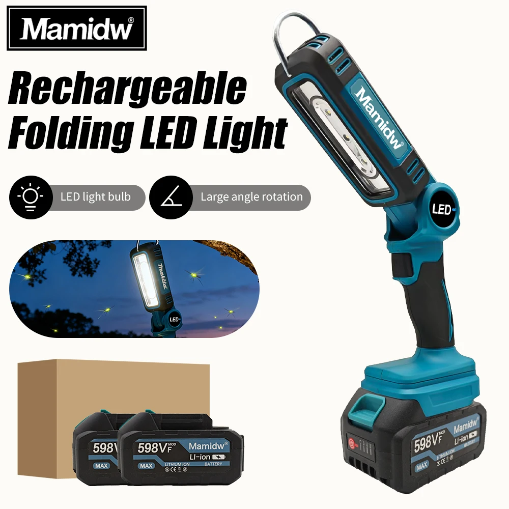 

Electric Portable Work Light Handheld Camping Lamp Outdoor Repair Light Suitable for 18V Makita Battery