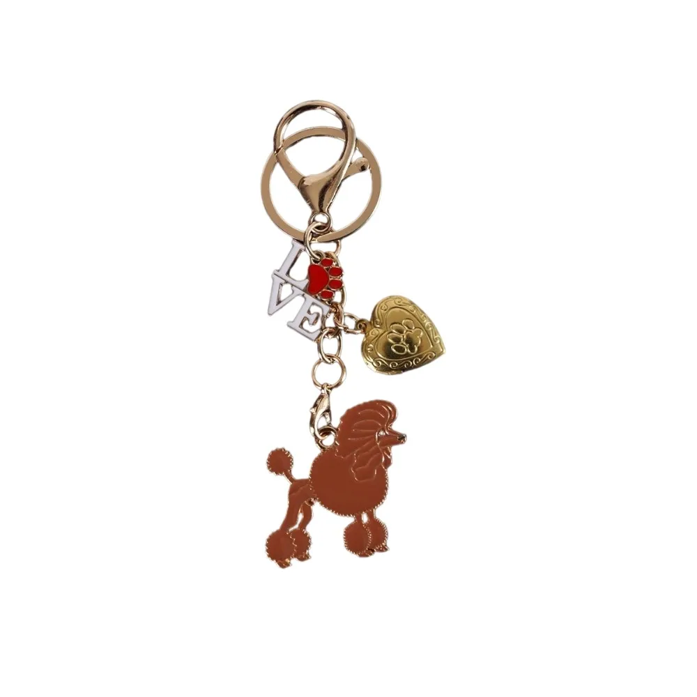 Beagle Cute Dogs Keychain Exquisite Fashion Puppy Photo Keychain Creative DIY Pet Hair Storage Pendant Backpack Decor