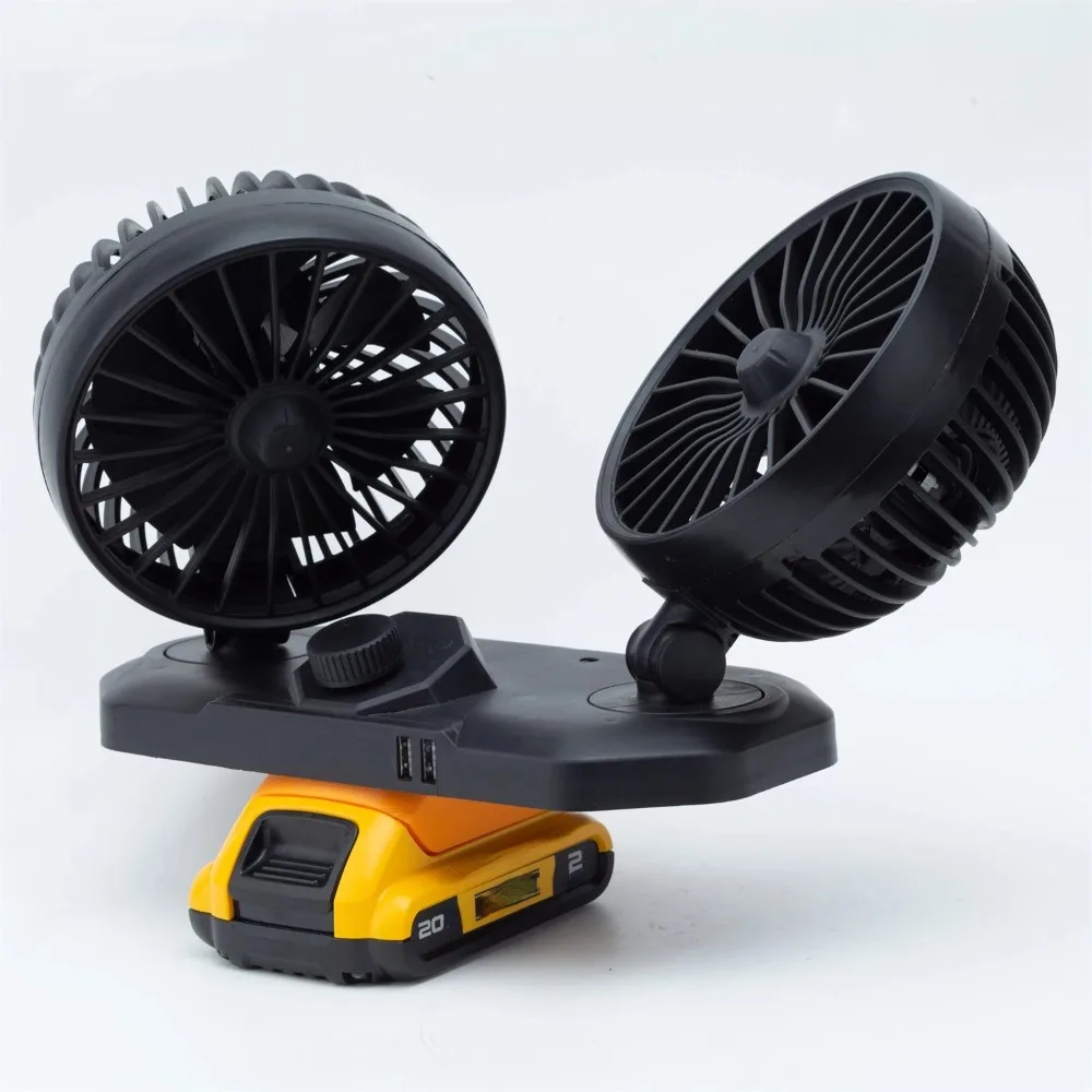 

For Dewalt 18V 20V MAX Li-Ion Battery Portable Cordless Fan Workshop Fan Camping For DCD780, DCB207 and more（No batteries）