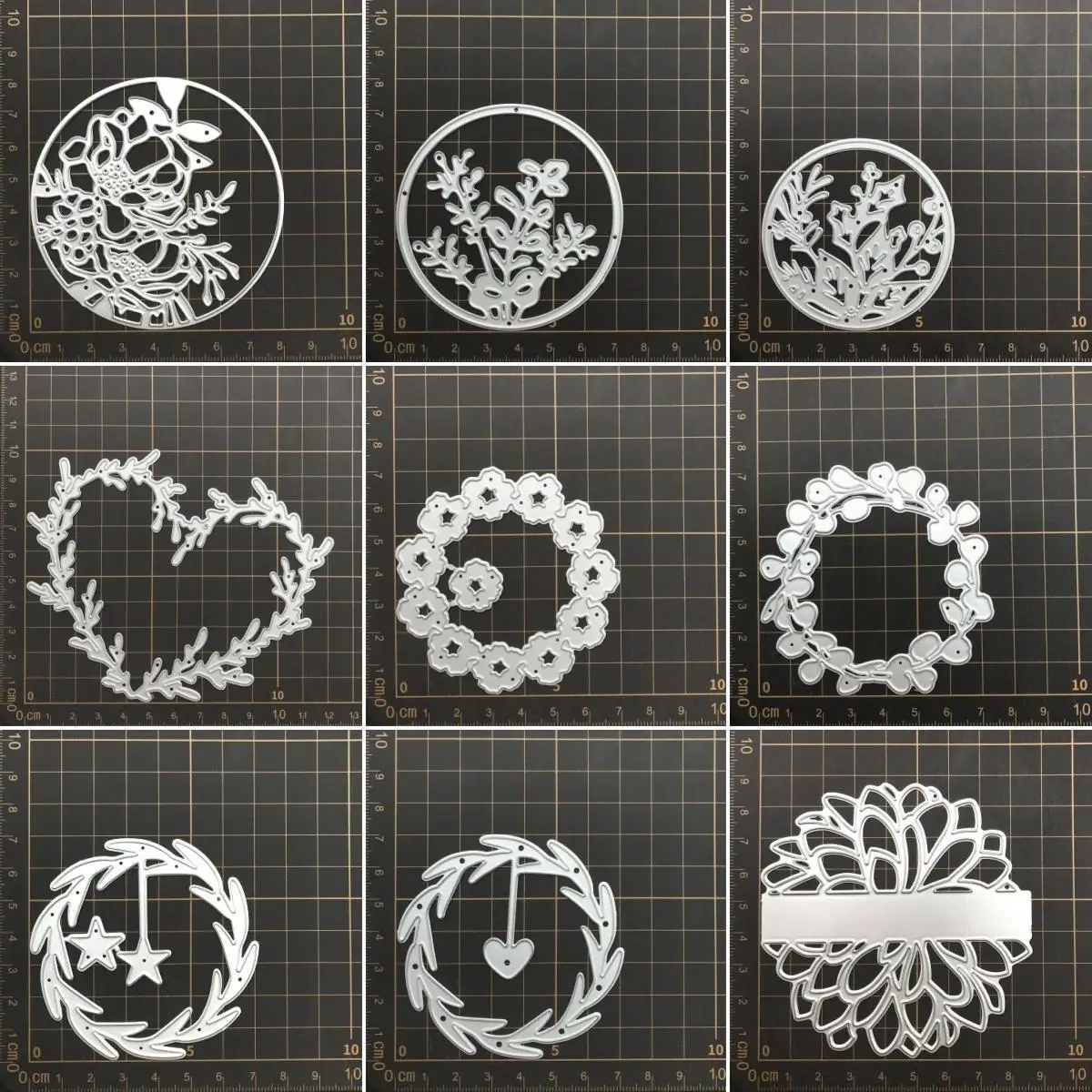 11 kinds FLOWER RING WREATH Metal Cutting Dies Stencils For DIY Scrapbooking Decorative Embossing Handcraft Die CutsTemplate