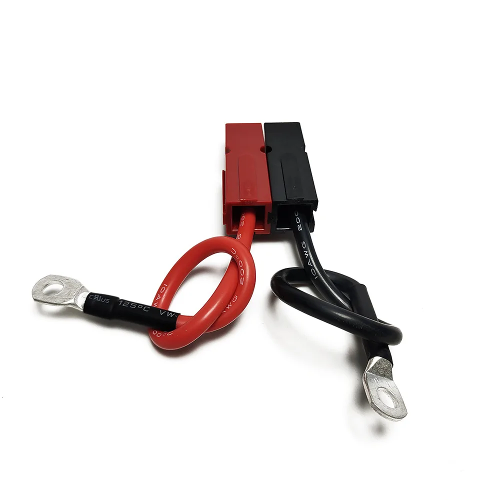 Lithium Battery Controller Anderson Silicone Power Cord, 10AWG, High Temperature, O-Terminal