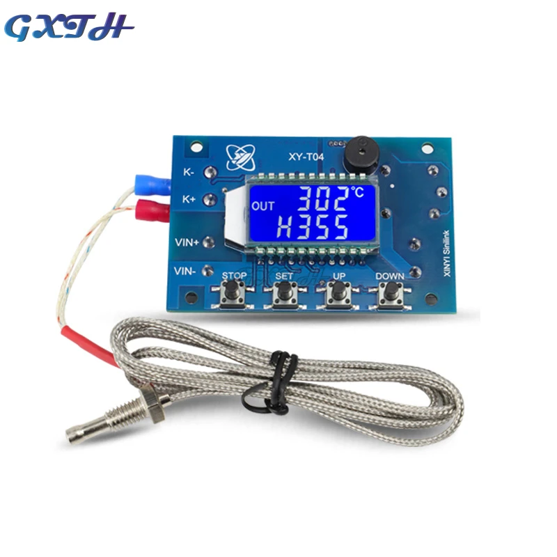 Remote WIFI Temperature Controller K-type LCD Digital Thermostat Module Relay Switch APP Button 10A -99℃-999℃ DC 6-30V