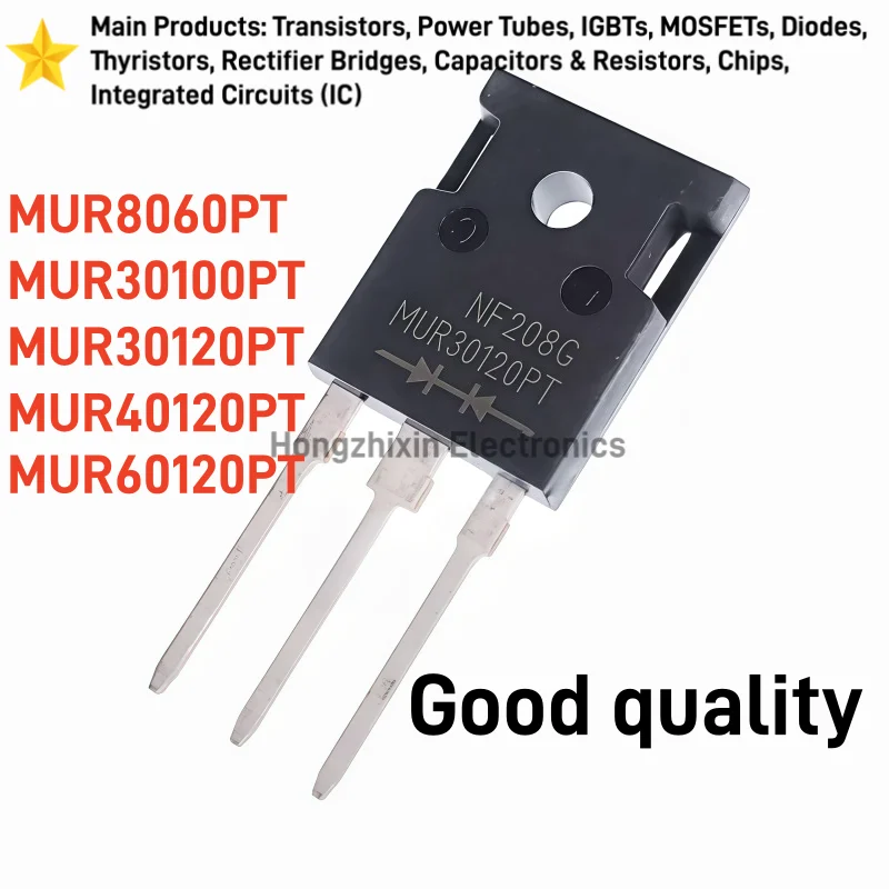 10PCS NEW MUR8060PT MUR30100PT MUR30120PT MUR40120PT MUR60120PT TO-247 Ultrafast Recovery Power Rectifier Diode