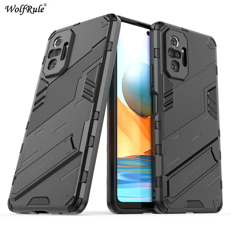 For Case Xiaomi Redmi Note 10 Pro Cover For Redmi Note 10 Pro Capas Kickstand Back Cover For Mi 10T Pro Redmi Note 10 Pro Fundas