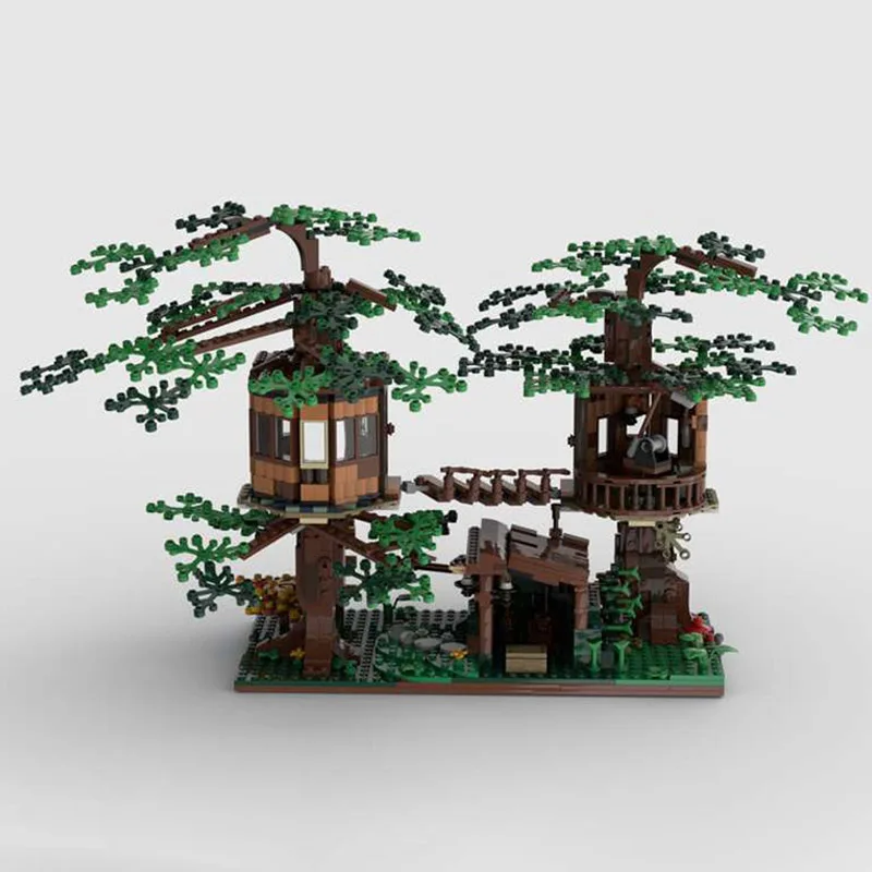 ใหม่ 970PCS Tree House E-Wok Village DIY รุ่นการศึกษาไอเดียสร้างสรรค์เด็กอิฐของเล่นวันเกิดอาคารคริสต์มาสของขวัญบล็อก