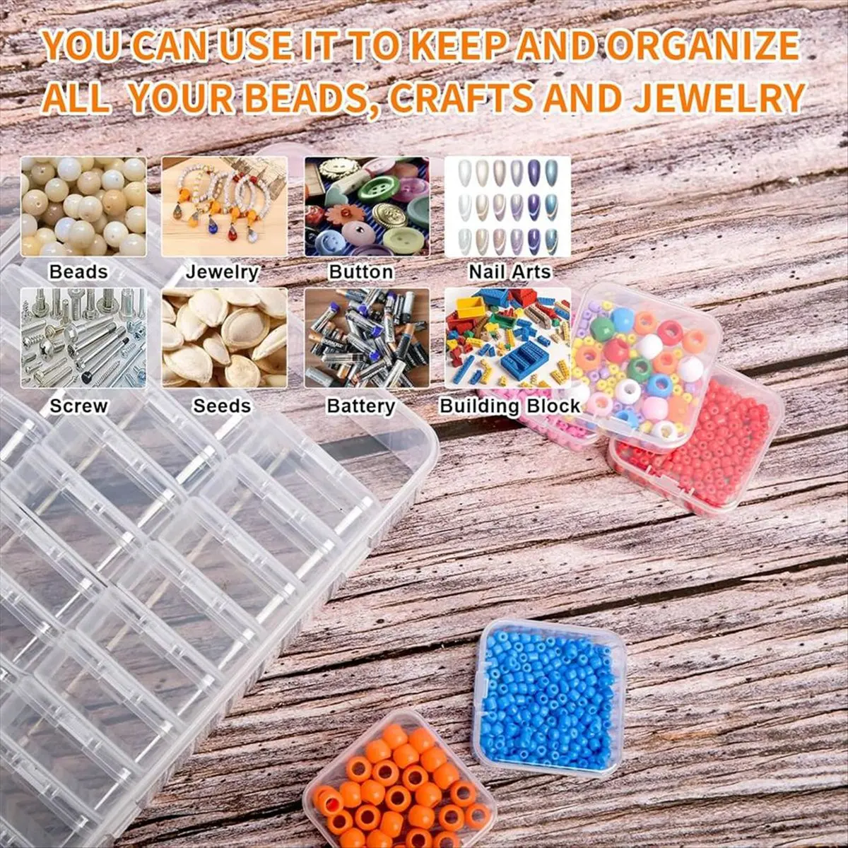 Best of 2026 Bead Organizer Box, 60Pcs Small Bead Storage Boxes with Hinged Lid, Large Craft Case with Handle,for Jewelry Making