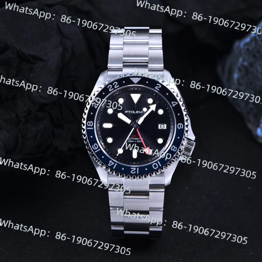

Limited edition dual time zone 007 four pin NH34 mechanical waterproof watch