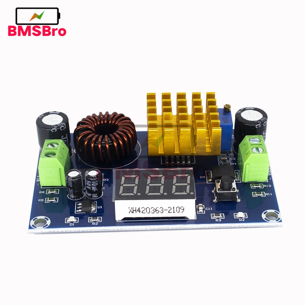 XH-M411 DC 3V-35V To DC 5V-45V Boost Module Digital Voltmeter DC-DC Step Up Module Boost Converter Board 5A Power Adjustable